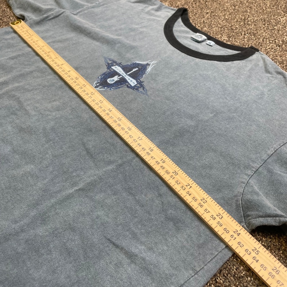 Budweiser Alternative Apparel Ringer T-Shirt XL Washed Grey Guitar Graphic Tee - Picture 5 of 6